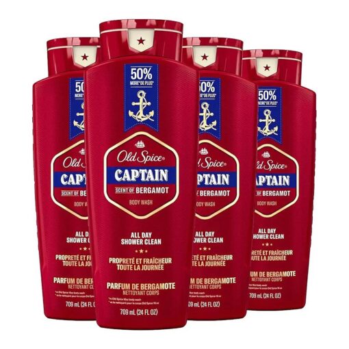 Old Spice Red Collection Body Wash for Men, Captain Scent, 24 fl oz ( Pack of 4 )