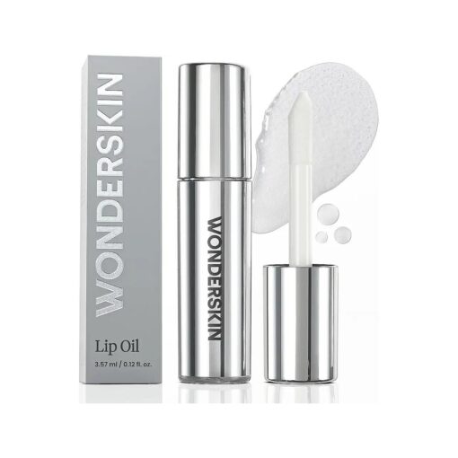 Wonderskin Lip Oil - Lip Rehab Serum Oil, Hydrating and Moisturizing Clear Lip Oil for Dry Lips - Natural, Vegan and Non-sticky Lip Gloss Oil