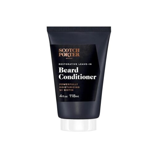 Scotch Porter Restorative Leave-In Beard Conditioner - Deep Conditioning Softener with Lightweight Feel, Reduces Frizz & Provides Long-lasting Hydration & Shine to Dull, Dry, Coarse Beards - 4 oz .