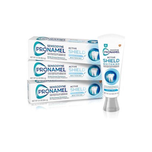 Sensodyne Pronamel Active Shield Whitening Enamel Toothpaste, Cool Mint - 3.4 Ounces x 3