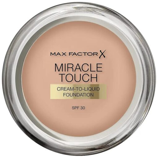 Max Factor Miracle Touch Skin Perfecting Foundation Spf30 045 Warm Almond