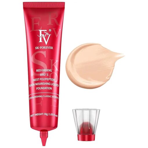 FV Waterproof Dewy Foundation with Natural Finish, Lightweight & Medium Coverage, Long Lasting Liquid Foundation, Hydrating Foundation for Dry/Combination Skin, 30g, Nourishing Classic Ivory