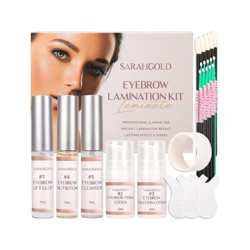 Brow Lamination Kit, Eyebrow Lamination Kit, Eye Brow Lamination Kit, Eyebrow Perm Kit, Instant DIY Eye Brow Lift Kit for Fuller, Thicker, At Home DIY Perm For Your Brows, Lasts For 6-8 Weeks