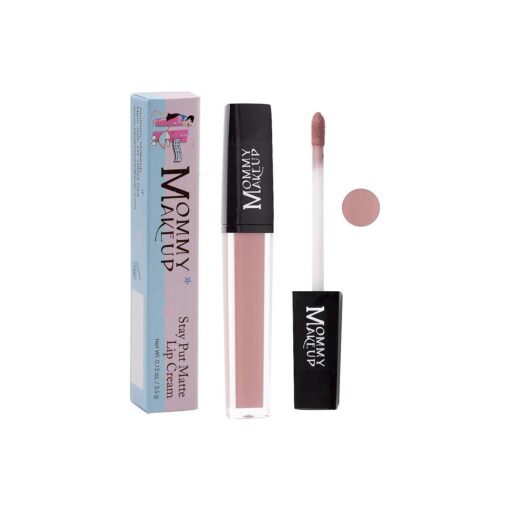 Mommy Makeup Stay Put Matte Lip Cream | Kiss Proof Lipstick in Heather ( A Dusty Pink Mauve ) Transfer Proof, Smudge Proof, Waterproof, Non Drying, Long Wear Lipstick