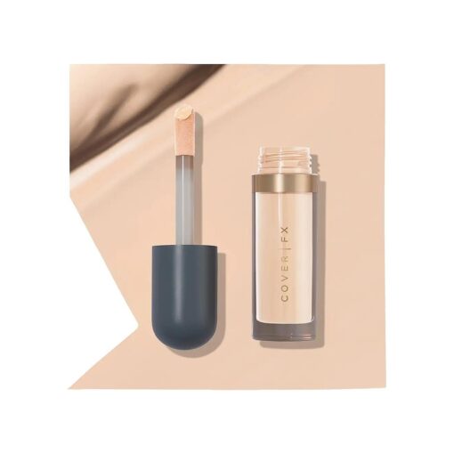 COVER FX Skin Discovered Longwear Full Coverage Concealer | Buildable Crease-Resistant High Coverage Formula Conceals, Corrects, and Brightens, | F1- Fair to light Neutral Peach Undertones