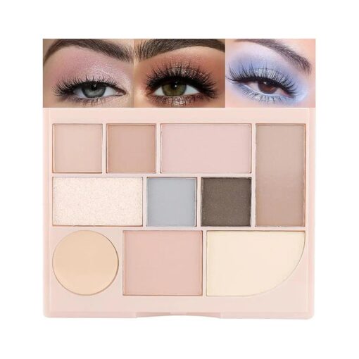 Shimmer Matte Eyeshadow Palette.Longwearing Highly Pigmented Natural Beige Gold Glitter Powder Palet.Matt Shiny Eye Makeup paleta de sombras.01 #