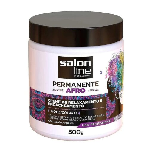 Linha Transformacao ( Afro ) Salon Line - Creme De Relaxamento e Encacheamento 500 Gr - ( Salon Line Transformation ( Afro ) Collection - Curling Relaxer Cream Net 17.63 Oz )