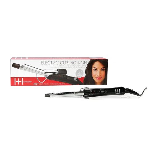 Hot & Hotter - Electrical Curling Iron - ( 1/2" ) Barrel - Silver - ( 430 F ) Temperature - High and Low Heat Setting - Works on Any Hair