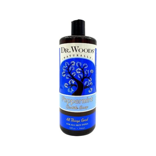 Dr. Woods Pure Peppermint Liquid Castile Soap, 32 Ounce