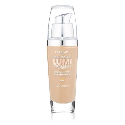 L'Oreal Paris True Match Lumi Healthy Luminous Makeup, W5 Sand Beige, 1 fl ; oz .