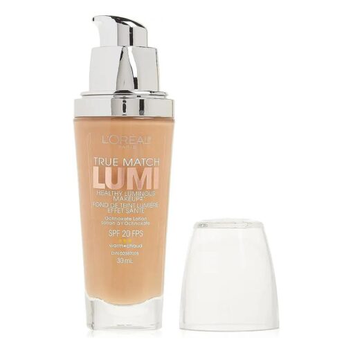 L'Oreal Paris True Match Lumi Healthy Luminous Makeup, W4 Natural Beige, 1 fl ; oz .