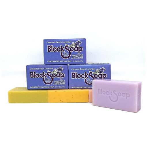 Lavender Artisan Bar Soap 3-Pack with Sea Salt, Olive Oil, Coconut Oil and Shea Butter ( 4.5oz )