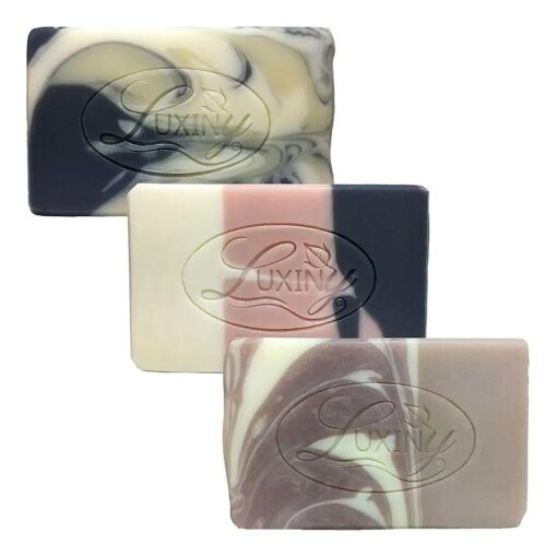 Natural soap for women, 3 Pk Handmade castile soap bars include : tea tree soap bar with a hint of mint, Rosemary Lavender soap, & Spearmint Eucalyptus soap - bath soap is palm oil free & vegan