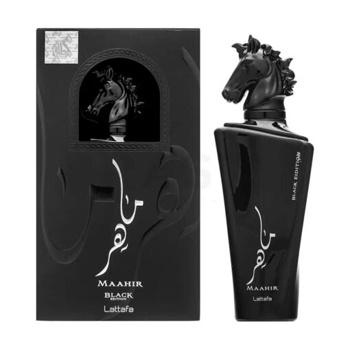 Lattafa Perfumes Maahir Black Edition for Unisex Eau de Parfum Spray, 3.4 Ounce