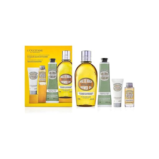 L'Occitane Almond Greatest Hits : Softening Bath & Body Kit, Almond Shower Oil, Almond Hand Cream, Almond Milk Concentrate, Supple Skin Oil, Gift Set