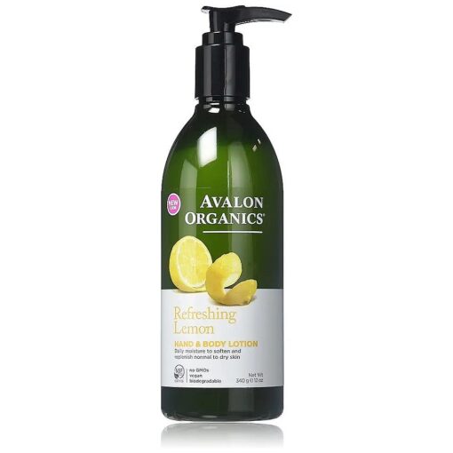 Avalon Organics Hand & Body Lotion, Lemon, 12 oz ( 2-Pack )