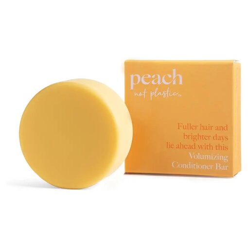 Peach not Plastic Conditioner Bar - Volumizing for Fine & Flat Hair | Leaves Hair Full and Voluminous | Plant Based, Vegan & Eco Friendly | 2.82oz