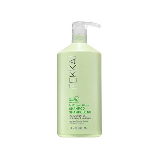 Fekkai Brilliant Gloss Shampoo - 1 Liter - Transforms Hair with 4X Shine - Free of Sulfates, Parabens, Phthalates - Vegan, Cruelty-Free