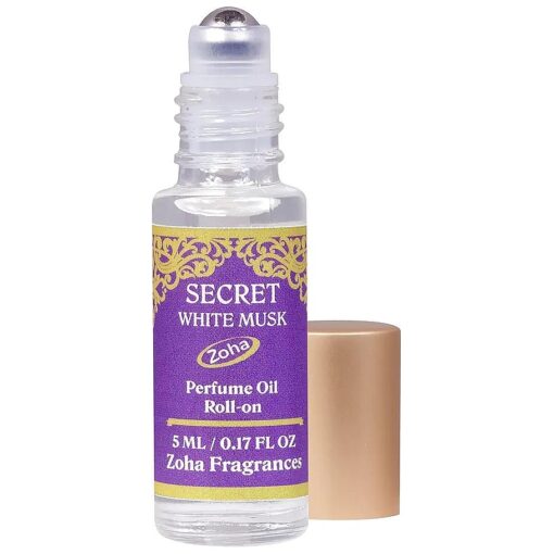 Zoha, Secret White Musk Perfume for Women and Men, Alcohol-Free Hypoallergenic Vegan Fragrance Oil Roll-On