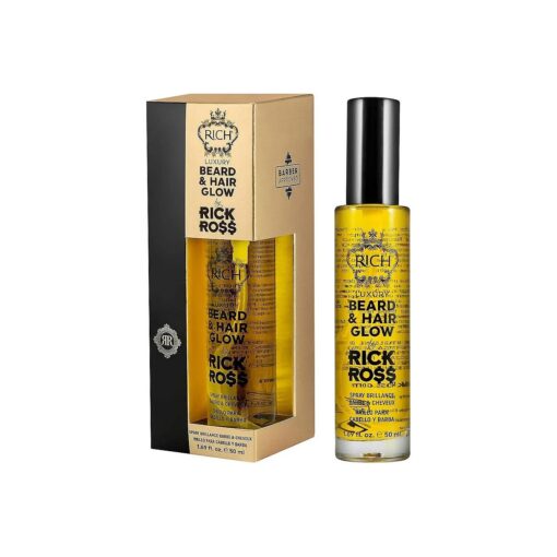 RICH Luxury Beard Oil for Men - Deep Conditioning and Softening for Your Beard & Mustache with Argan, Jojoba & Macadamia Oil - 1 Fl Oz ( Beard Oil ) ( Beard & Hair Glow )