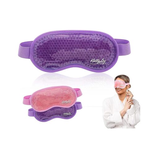 Gel Eye Mask - Luxury Cooling Eye Mask for Hot Cold Therapy - Reusable Gel Mask Soothes Puffy Eyes & Dark Circles - Cold Eye Mask Relives Headaches, Migraines & Sinus Pain ( 1 Supplied )