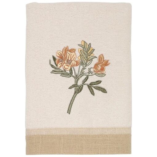 Avanti Linens Alana Washcloth, Wash Cloth, Ivory