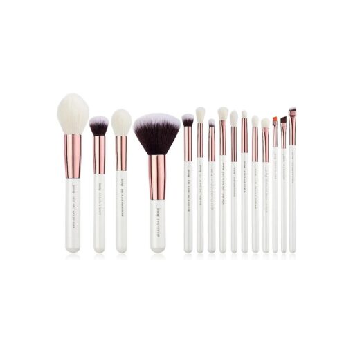 Jessup Brand 15Pcs Pearl White/Rose Gold Professional Makeup Brushes Set Make up Brush Tools kit Foundation Powder Definer Shader Liner T222