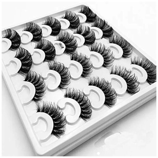 HBZGTLAD NEW 10pair Mink Eyelashes 15mm 25mm Lashes Fluffy Messy 3D False Eyelashes Dramatic Long Natural Lashes Makeup Mink Lashes ( MY1001 )