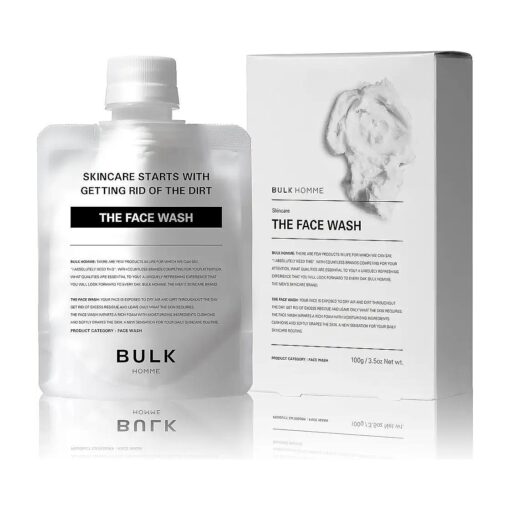 BULK HOMME - THE FACE WASH - Facial Cleanser & Skin Care for Men of all Skin Types - Men 's Face Wash to remove Dirts & Excess Oil - Japanese Skin Care & Gifts for Men with Natural Ingredients - 100g