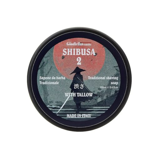 Luxury Shaving Soap with Tallow, Formulated for Use with A Shaving Brush, Made in Italy ( SHIBUSA 2 )