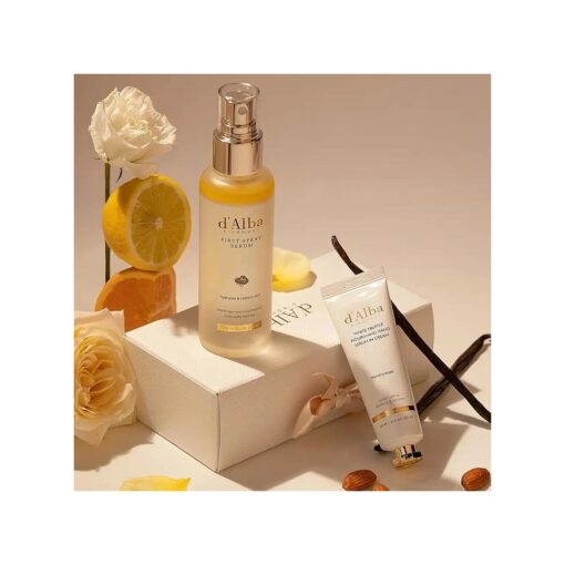 d'Alba Italian White Truffle Vegan Gift Set - First Spray & Nourishing Hand Cream Serum, Mother 's Day Skincare