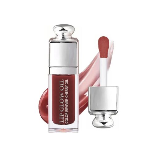 Hydrating Lip Glow Oil-Lip care oil- Lip Oil Tinted for Lip Care and Dry Lips-Prevents Dry Cracked-Non-sticky Big Brush Head-Lip Plumping -Lip Oil gloss tinted-020 # MAHOGANY