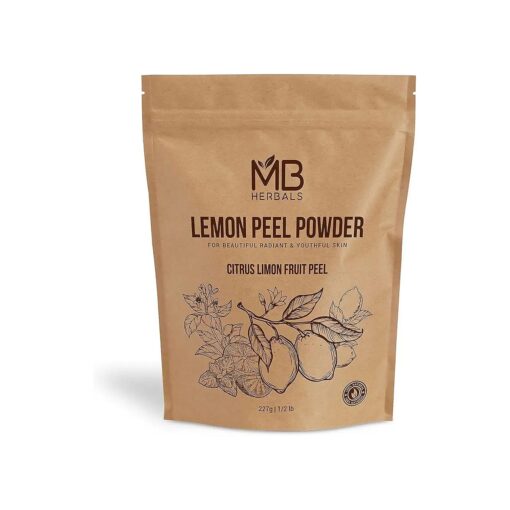 MB Herbals Lemon Peel Powder 227g | Half Pound | 100 % Pure | For Face Pack | External Use Only