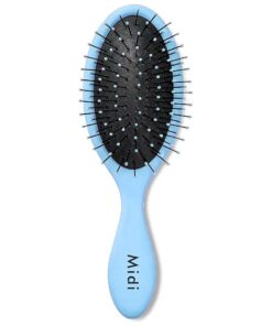 MIDI Brush For Wet or Dry Hair/Hair Dryer Safe and Reduced Static ( Baby Blue )