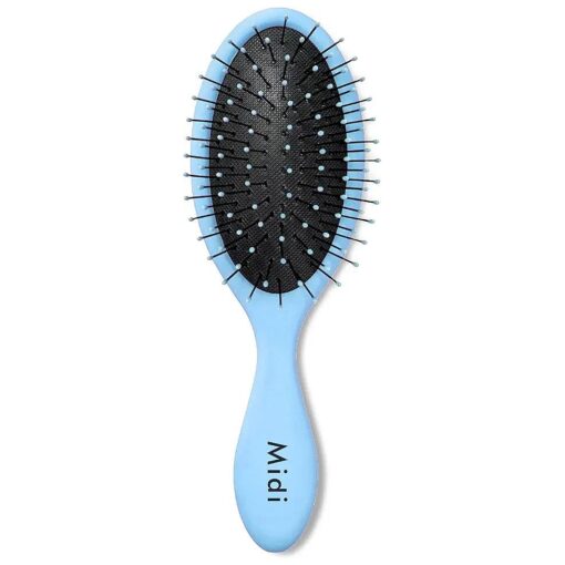 MIDI Brush For Wet or Dry Hair/Hair Dryer Safe and Reduced Static ( Baby Blue )