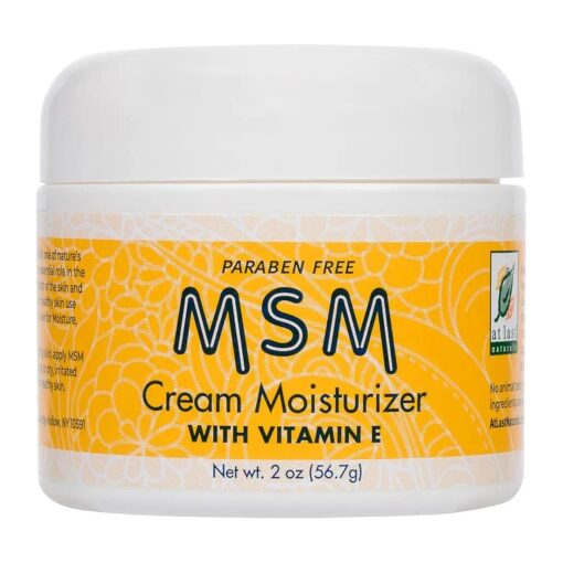 MSM Cream, Face Lotion to Reduce Fine Lines and Wrinkles, Pitted Acne and Scars, Soothing Moisturizer with Vitamin E to Promote Healthy Skin ( 2 oz )