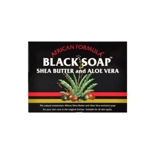 Madina African Black Soap Shea Butter and Aloe Vera, 3.5 oz ( Pack of 10 )