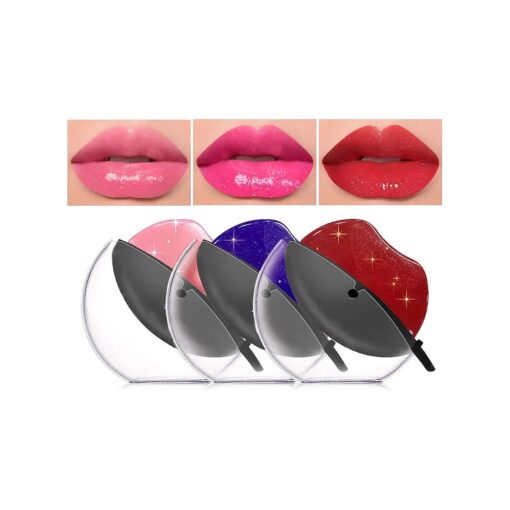 DAGEDA 3 Colors Lazy Lipstick, Pearl Lipstick Magic Color Changing Lipstick, Labiales Magicos Long Lasting Moisturizing Lipstick, Not Fade Lip Shape Lipstick for Lazy People ( Color A )