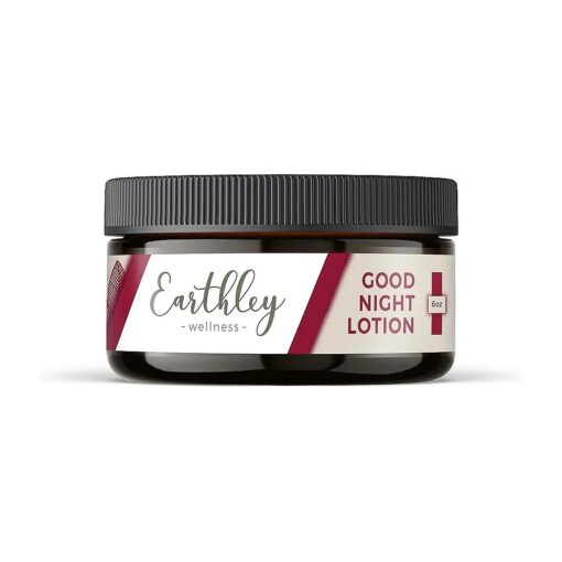 Earthley Wellness, Good Night Lotion, Magnesium Lotion, Apricot Oil, Shea Butter, Mango Butter, Candelilla Wax, Lavender Essential Oil, Lavender Scent ( 6oz, Regular )