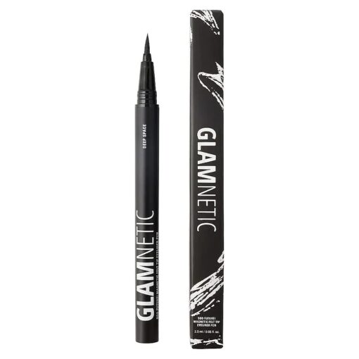 Glamnetic Felt Tip Magnetic Eyeliner - Deep Space | Soo Future ! Black Waterproof Liquid Liner, All-Day Hold for Magnetic Eyelashes, Sweatproof, Paraben-Free