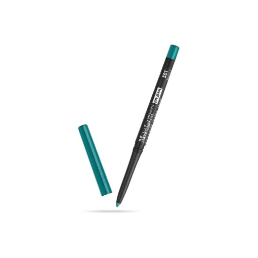 Pupa Milano Made To Last Definition Eyes - Creamy Retractable Automatic Eyeliner - Create Instant, Smudge Free Intensity - Lasting Color Liner For Waterline Or Lid - 501 Magnetic Green - 0.012 Oz