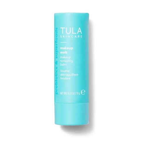 TULA Skin Care Makeup Melt Makeup Removing Balm - Travel-Friendly, Dissolves Stubborn Makeup and Softens Skin, 0.32 oz .