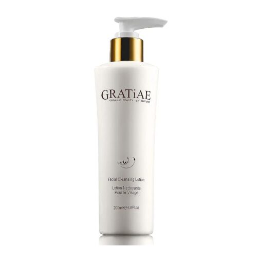 Gratiae Organic facial cleansing lotion, face cleanser, cleansing milk face wash, ultra-hydrating, gentle face cleanser & make-up remover moisturizing hydrating gentle, non-drying deep clean 6.8fl oz