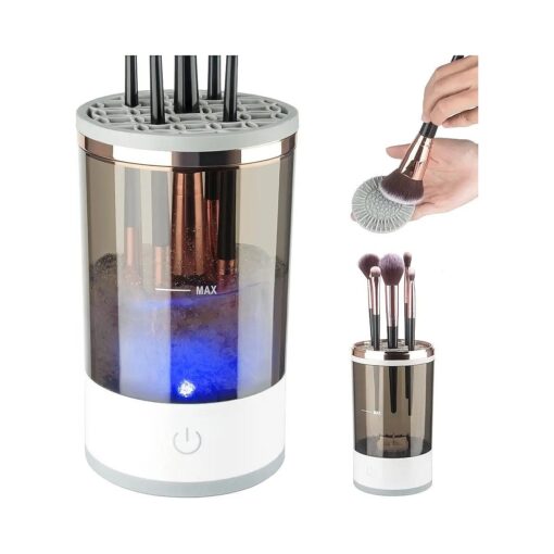 Electric Makeup Brush Cleaner, Makeup Brush Cleaner Machine with Brush Clean Mat, Automatic Cosmetic Brush Cleaner Makeup Brush Tools for All Size Beauty Makeup Brushes Set, Gift for Women Wife Friend