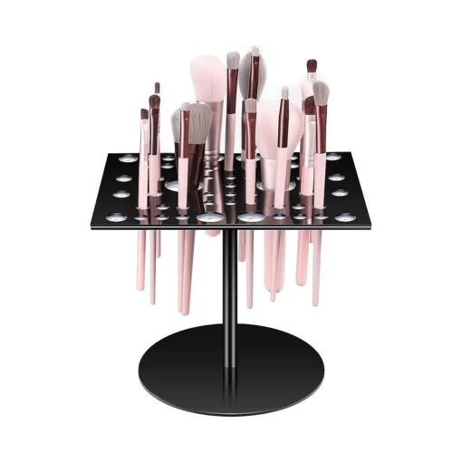 Jetec Acrylic & Silicone Drying Rack for 54 Makeup Brushes, Collapsible, Portable