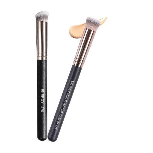 ENERGY Under Concealer Brushes Set Makeup Brush Kit Flat Top Concealer Brush Angled Precise Eye Primer Corrector Makeup Applicator for Liquid Cream Powder Concealer Foundation Blending 270 272