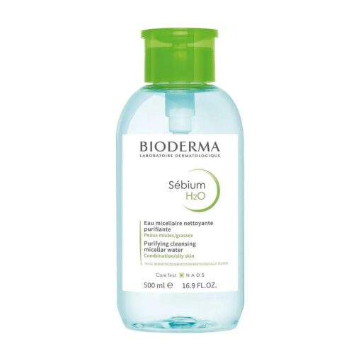 Bioderma - Sebium H2O - Micellar Water - Facial Cleanser and Makeup Remover - Face Cleanser for Combination to Oily Skin