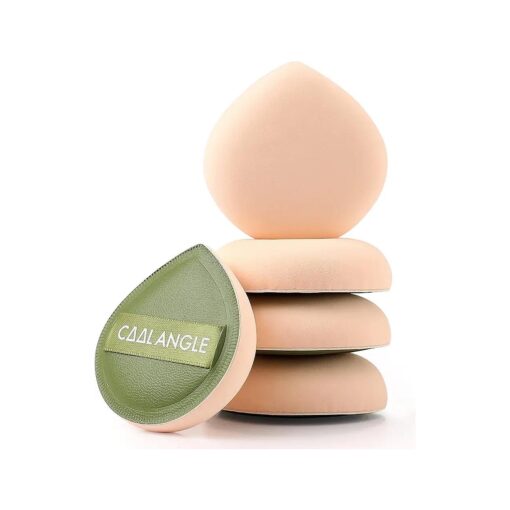 5Pcs Makeup Sponge For Foundation Concealer And Powder, Latex Free Blender Sponge For Natural And Easy Makeup Soft Long-lasting And Beginner-friendly, Green, Medium