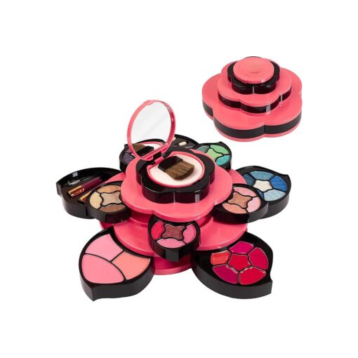 Toysical Makeup Kit for Teens - Flower Makeup Palette Gift Set for Teen Girls and Women - Makeup for Girls 10-12 - Petals Expand to 3 Tiers - Variety Shade Array - Full Starter Kit for Beginners