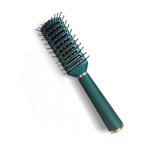 Reazana Detangling Brush Anti-Static Massage Hair Brushes Nylon Bristle Pins Blow Drying Detangler Hairbrush for Men and Women of All Wet or Dry Hair Types Malachite Green Color ( Vented )